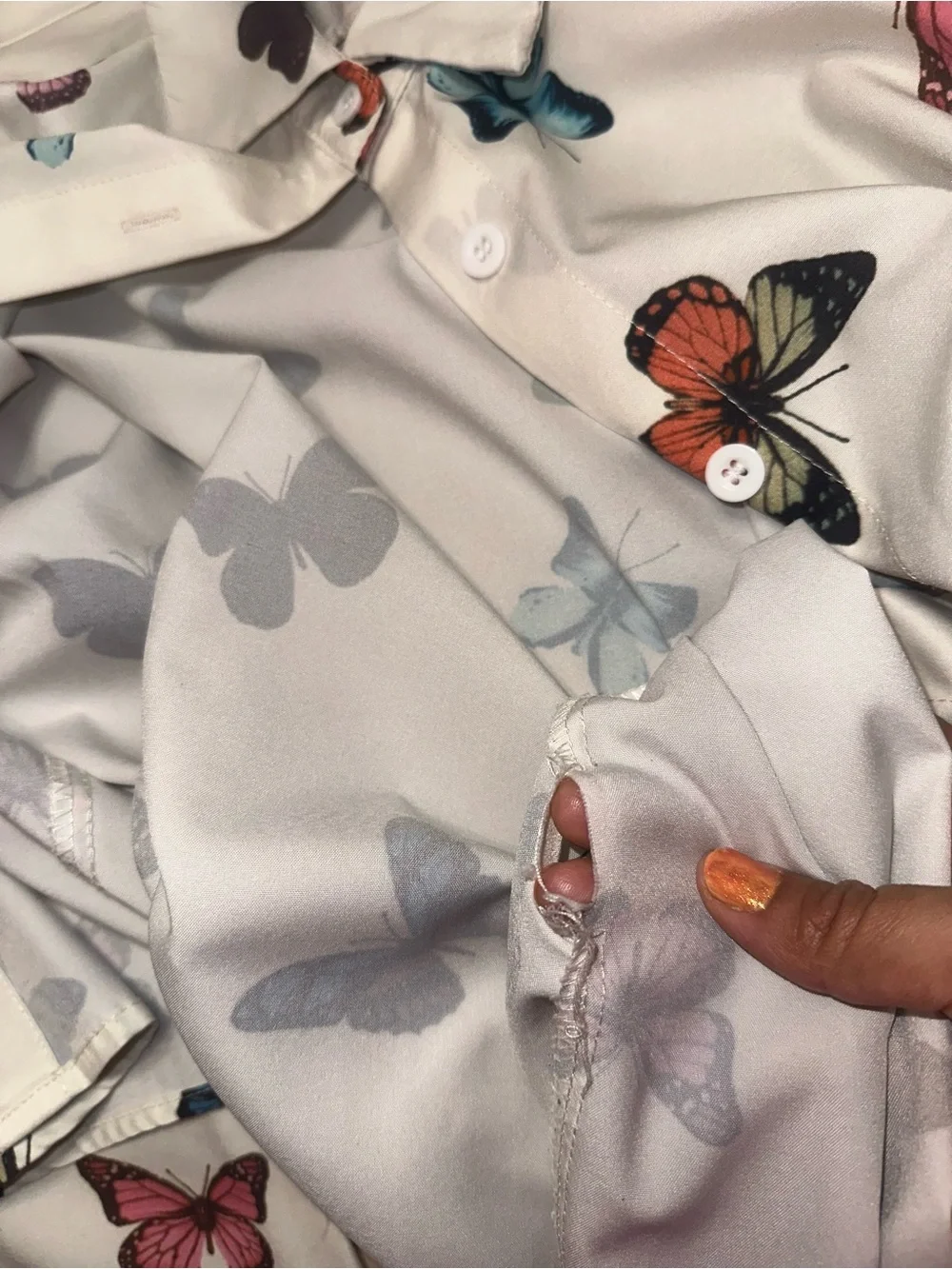 Butterflies button up shirt